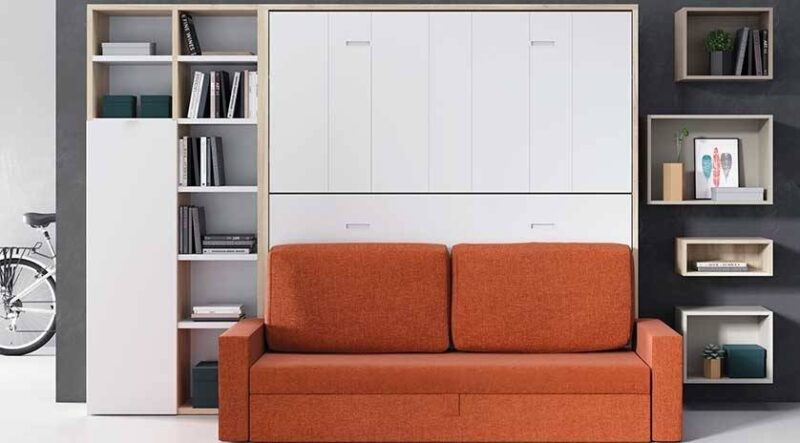 Mueble cama con  sofá y litera