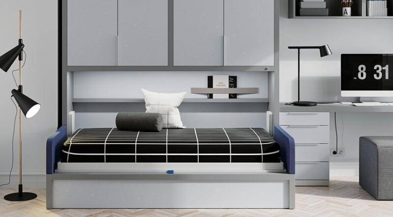 Mueble cama individual con sofá - Imagen 5