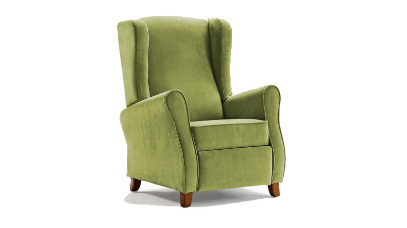 Sillón relax reclinable con respaldo orejero lateral