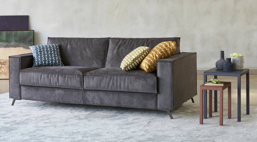 sofa cama diseno moderno gris