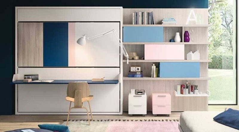 Litera abatible horizontal con mesa