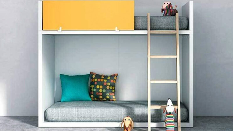 Litera juvenil moderna, diseño funcional y desenfadado, ideal para habitaciones jóvenes.