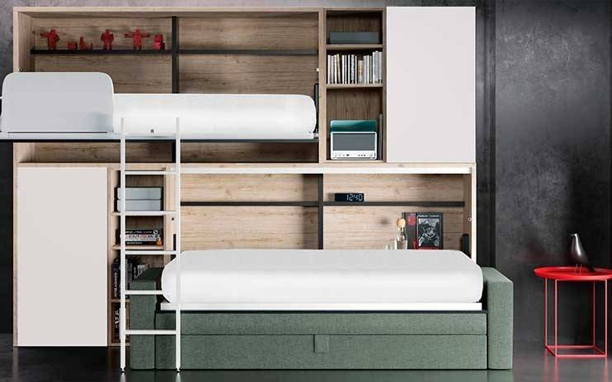 Literas abatibles contrapeadas con sofá - Imagen 2