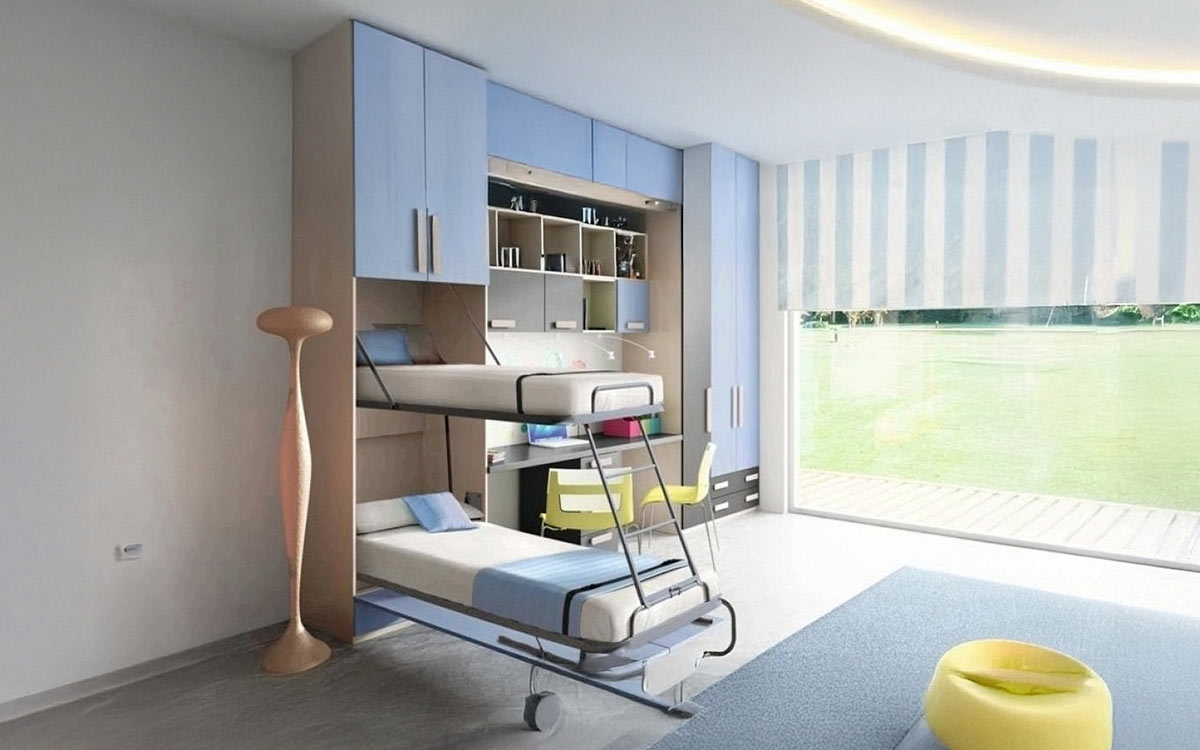 Literas abatibles verticales independientes con diseño funcional.