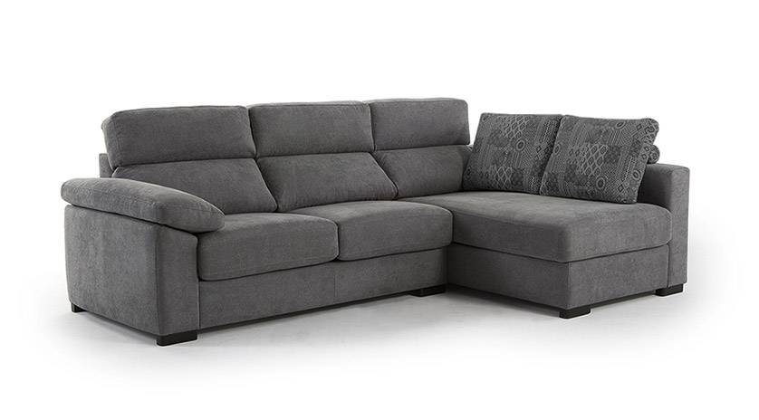 sofá cama con chaise longue perspectiva