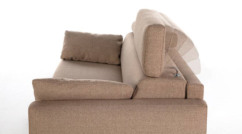 sofá cama diseño vanguardia detalle cabecero