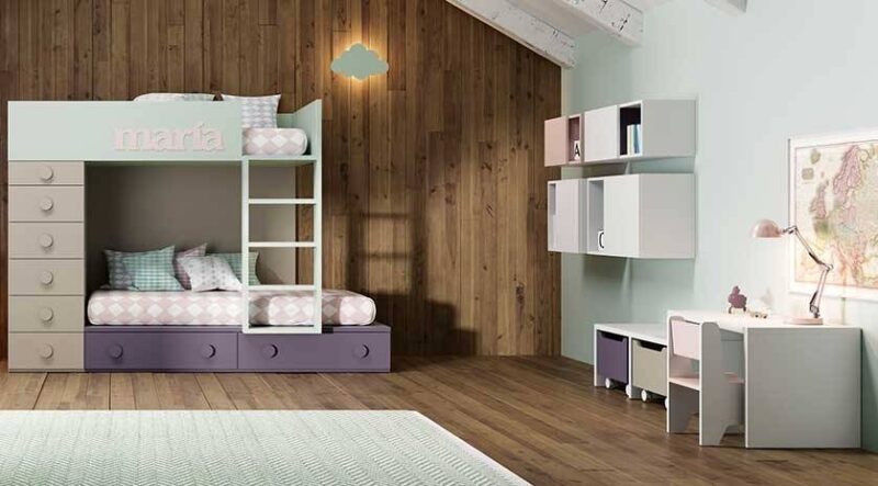 Habitación juvenil compartida con litera - Imagen 2