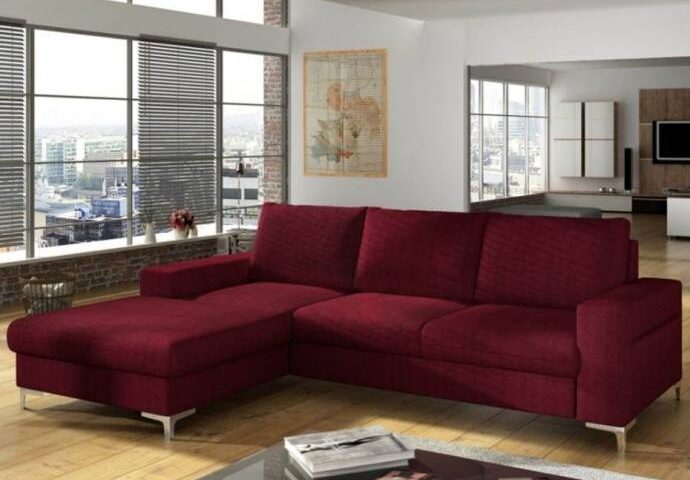 Cómo combinar un sofá cama burdeos con el resto del mobiliario