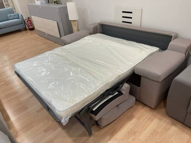 sofa cama siesta gris abierto