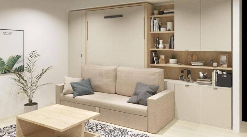 Cama abatible con sofá