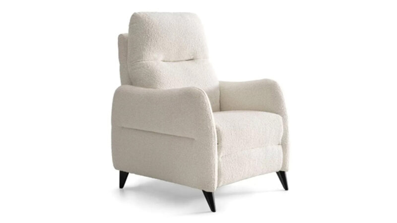 sillón relax compacto pared cero con cabezal ajustable y apertura manual o eléctrica