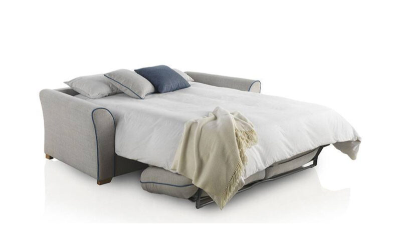 Sofá cama de matrimonio con colchón HR, diseño moderno y práctico, ideal para espacios funcionales. Diseño abierto.