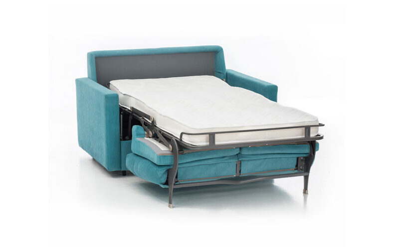 Sofá cama pequeño 90x190 moderno y cómodo, ideal para habitaciones infantiles o espacios reducidos. Diseño abierto.