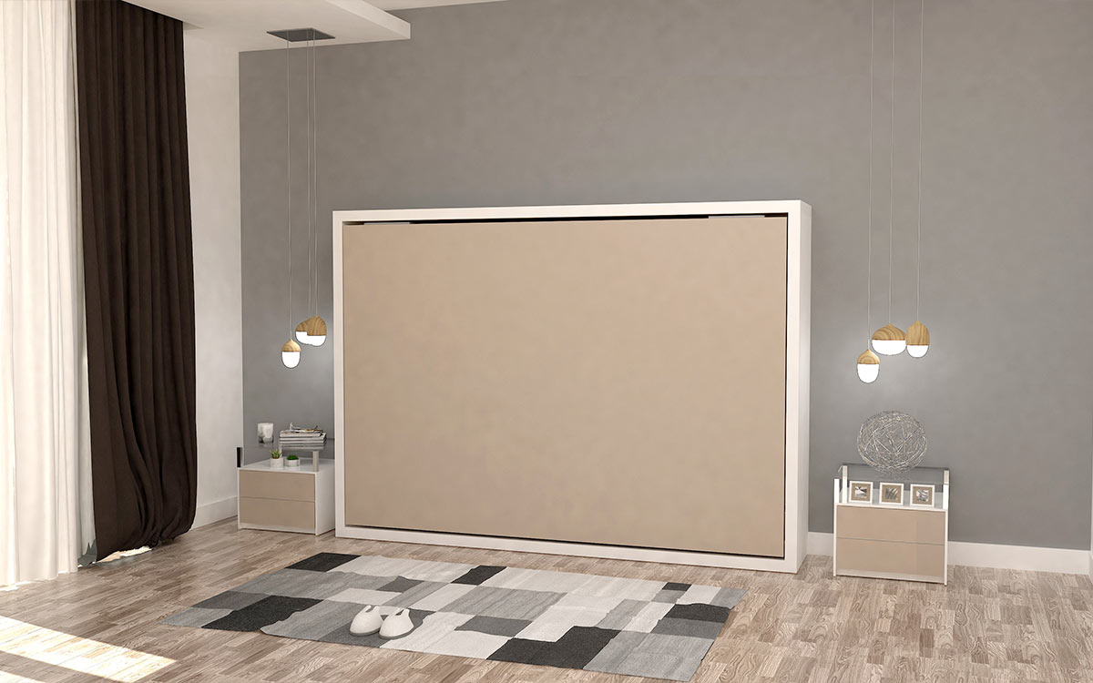 Cama abatible de matrimonio lacada - Imagen 2