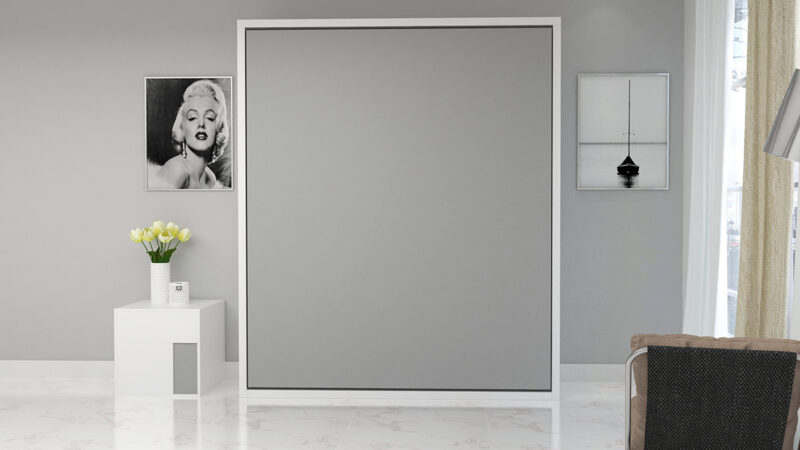 cama abatible lacada integrada con estilo en salón_cerrado