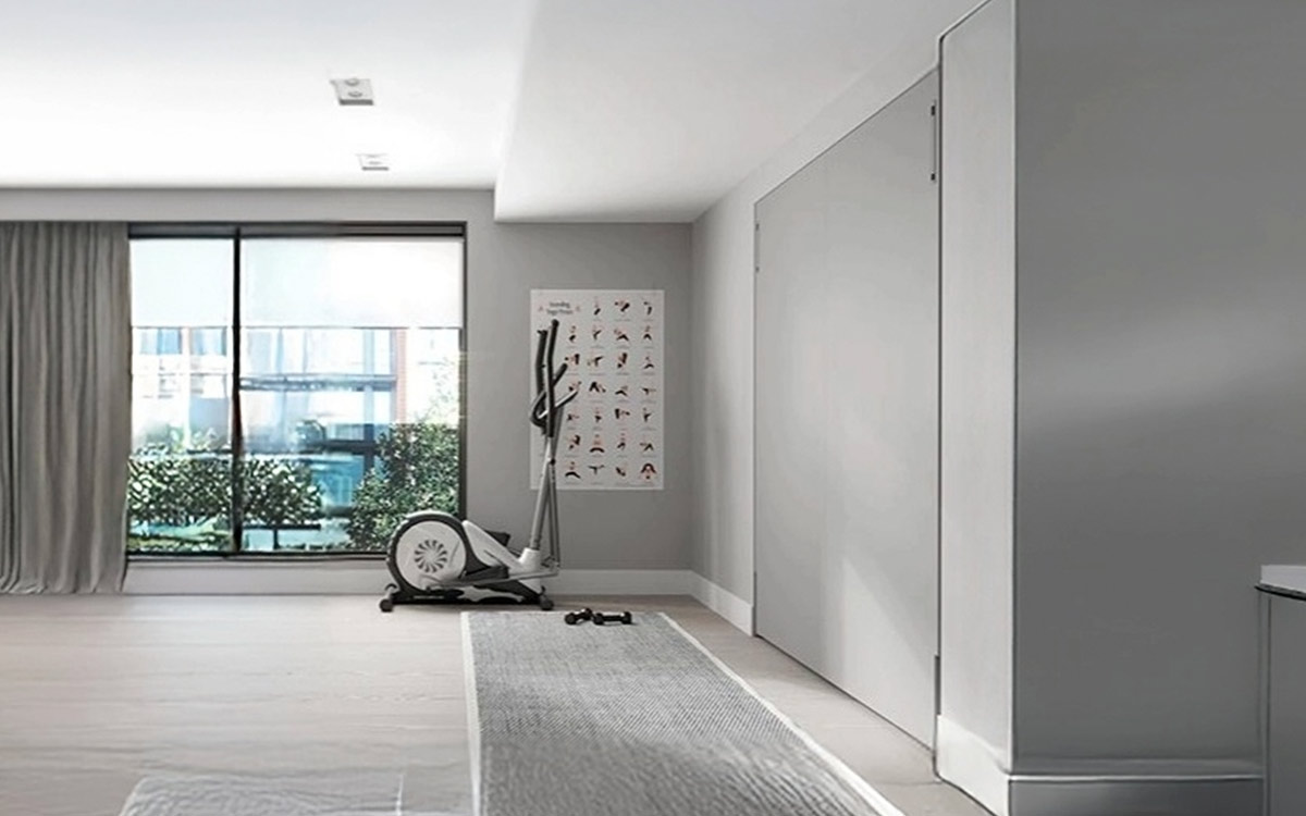 cama abatible de matrimonio elegante con acabado blanco o personalizado