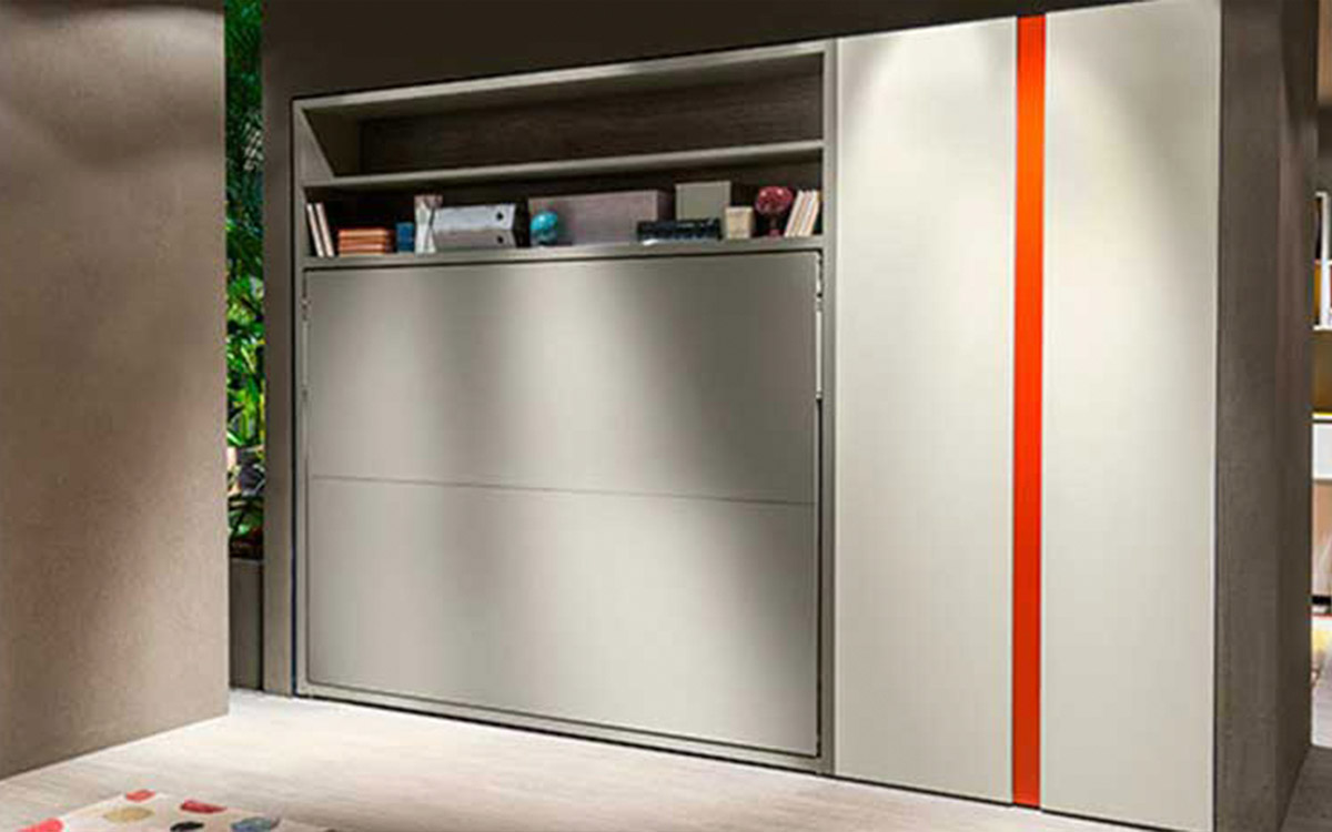 Cama abatible de matrimonio de línea limpia