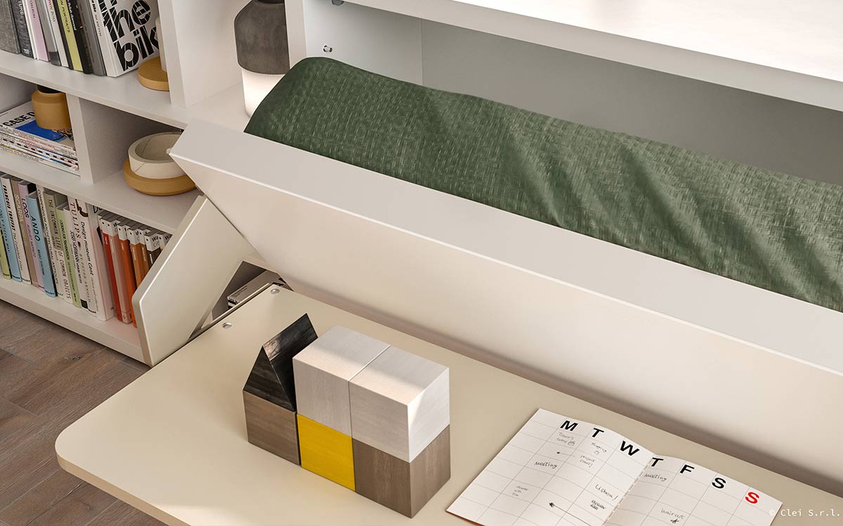 Mueble cama de matrimonio con sofá delante - Imagen 4