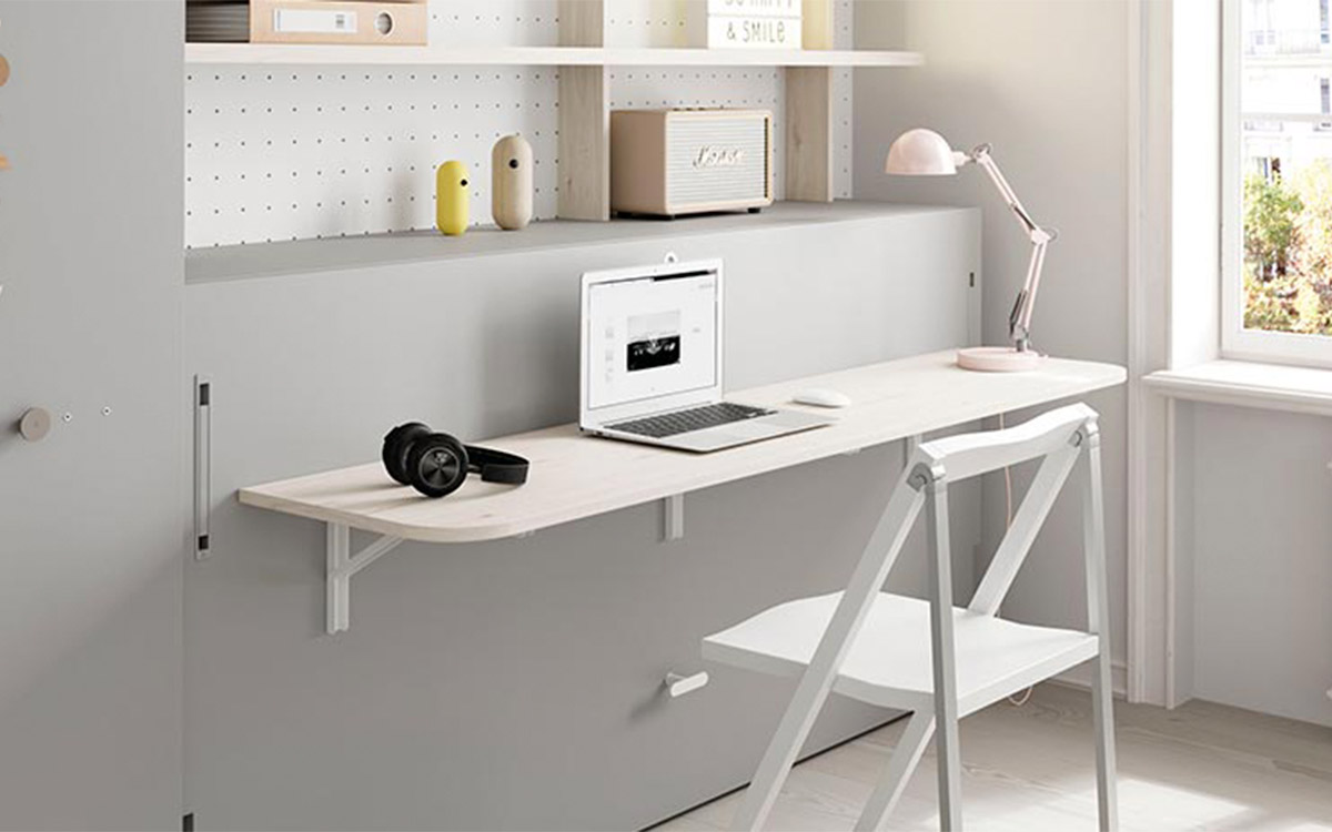 Mueble cama abatible con mesa delante - Imagen 2