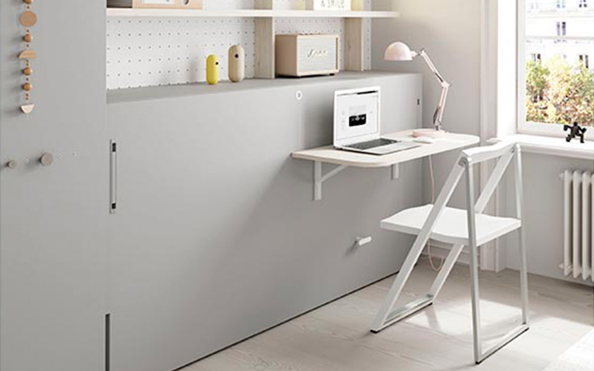 Mueble cama abatible con mesa delante - Imagen 3