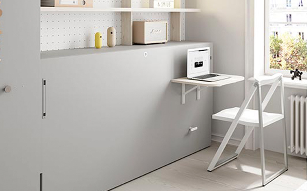 Mueble cama abatible con mesa delante - Imagen 4