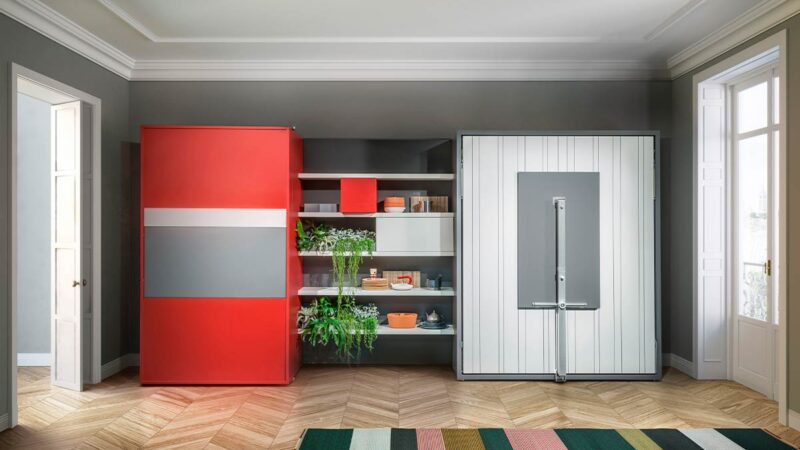 Módulo de cocina sencillo y disimulado, integrable en cualquier espacio.