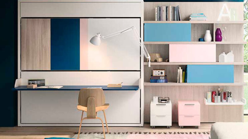 Robusta litera abatible horizontal con mesa integrada y sistema patentado de seguridad.