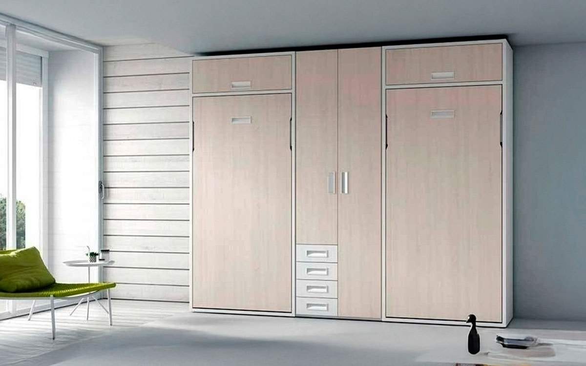 Litera abatible vertical individual doble funcional.