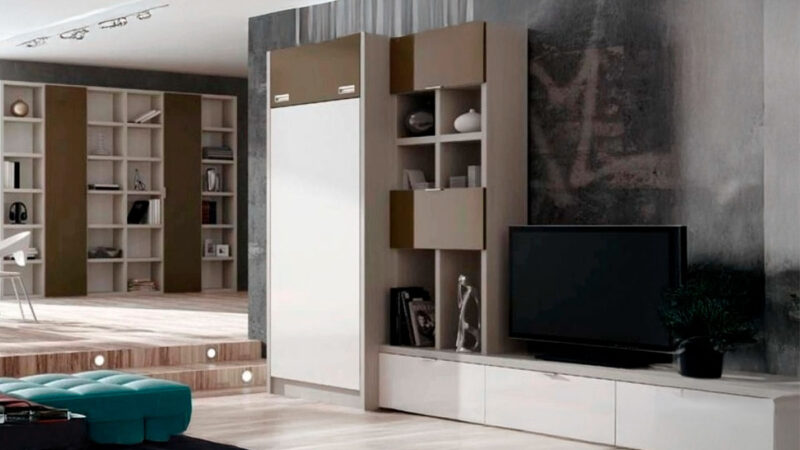 Litera abatible vertical con diseño funcional.