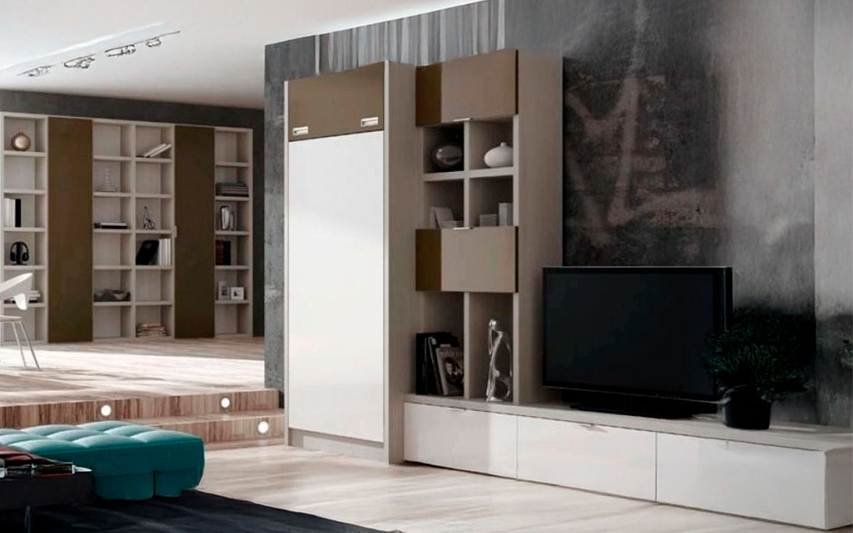 Litera abatible vertical con diseño funcional.