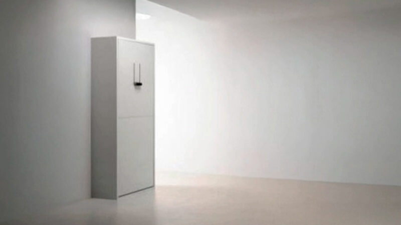 Cama abatible individual de diseño moderno y minimalista.