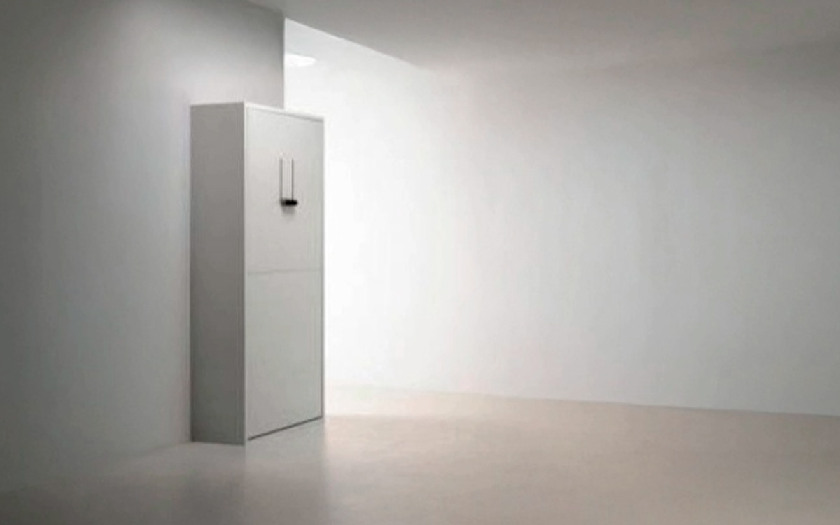 Cama abatible individual de diseño moderno y minimalista.